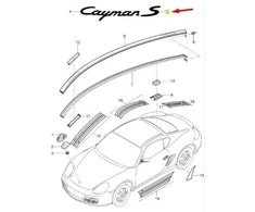 Porsche Cayman 987C S Užrašas Gruntuotas Originalus 98755998501