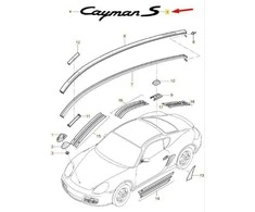 Porsche Cayman 987C S Užrašas Gruntuotas Originalus 98755998501