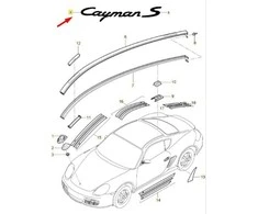 Porsche Cayman 987C Užrašas Originalus 98755998401