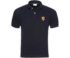 Porsche Crest Polo Marškinėliai Juodi S Originalus WAP59200S0B