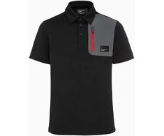 Porsche Fanwear Vyriški Juodi Polo Marškinėliai WAP16100M0RMSF