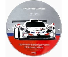 Porsche GT1 Kolekcija Grillbadge Melyna Oranzine Sidabrine Originalus WAP0508120RGBD