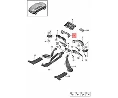 Porsche Macan 95 Air Guide Center Originalus 95B819389B