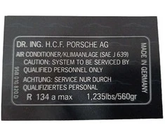 PORSCHE Macan 95 Indikacijos lipdukas originalus 95B010820D