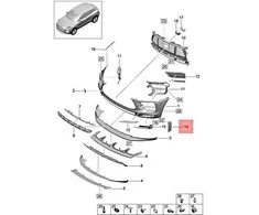 Porsche Macan 95B Trimas Juodas Originalus 95B807820B1E0