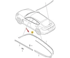 PORSCHE PANAMERA 970 Priekinis Kairysis Stogo Apdailos 97053748107A78 NAUJAS ORIGINALUS