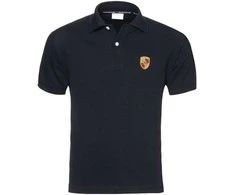 Porsche Polo Marškinėliai Crest Vyriški Juodi XXL Originalus WAP592XXL0B