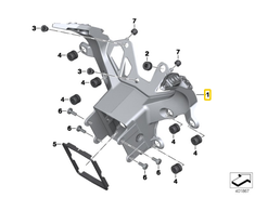 Priekinis Panelio Nešėjas BMW K42 K46 Originalus 46637715899