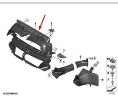 Priekinis Radiatoriaus Oro Kanalas BMW M3 M4 2021 2025 Originalus 51748074611