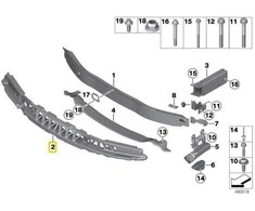 Priekinis Stabdžių Atramuo BMW 3 F30 F31 Originalus 51117255364