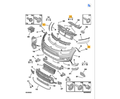 Psa Parts Citroen C4 II Picasso bamperio apdailos mazgas originalus 1610194180