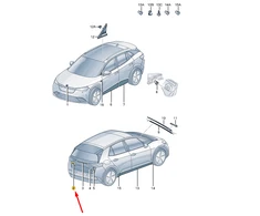 Skoda Enyaq 5A Galinio Emblemos Ženklo Originalus 5LG853687A041