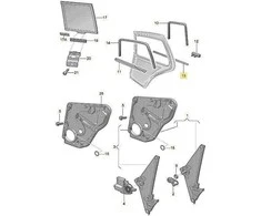 Skoda Fabia Galinė Dešinė Uzdarymo Apsauga 6Y 2000-2008 Originalus 6Y9839478B