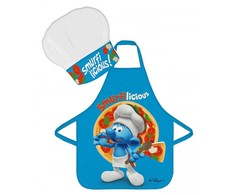 SMURFS Smurfai vaikams 2 dalių prijuostės rinkinys