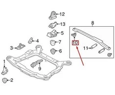 Strut Mount Brace Pro Parts Sweden 8666205 Skirta: Volvo S60 S80 V70 XC70