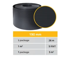 Thermoplast Tvoros juosta Classic 19cmx26m, pilka, Polipropilėnas 790 gr./m²