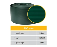 Thermoplast Tvoros juosta Classic 19cmx26m, žalia, Polipropilėnas 790 gr./m²