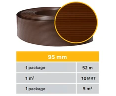 Thermoplast Tvoros juosta Classic 9,5 cmx52 m, ruda, polipropilenas, 790 g./m²