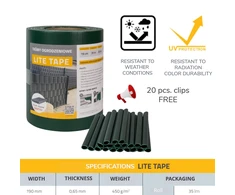 THERMOPLAST Tvoros juosta LITE 19cmx35m, žalia, polipropilenas, 450 gr./m²