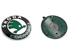 Tikras atlasinis juodas melanžas SKODA emblema 3U0853621BMEL