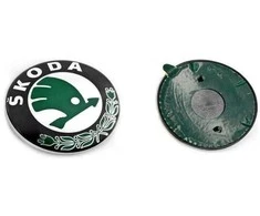 Tikras atlasinis juodas melanžas SKODA emblema 3U0853621BMEL