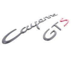 Tikras Porsche \"Cayenne GTS\" emblemas specialiame leidime juodas ir raudonas -