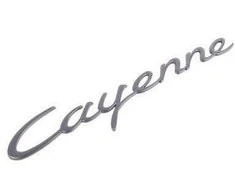 Tikras Porsche \"Cayenne GTS\" emblemas specialiame leidime juodas ir raudonas -