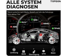 "TOPDON ArtiDiag800 BT" - OBD2 akumuliatoriumi valdomas diagnostikos prietaisas, skirtas visoms transporto priemonėms, automobiliams, turintis išsamią sistemos diagnostiką ir 28 aptarnavimo funkcijas, nuolatinis atnaujinimas internetu, belaidis ryšys