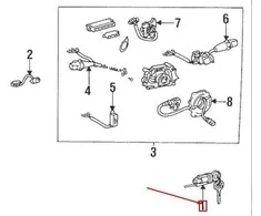 TOYOTA COROLLA E100 Uždegimo spynelė 6905712220 69057-12220 NAUJA ORIGINALI