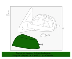 Toyota Driver Side Mirror Cover Toyota Sequoia Tundra 2009 2022 Originalus 879450C040A0