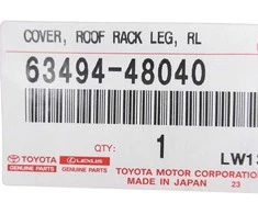 Toyota Highlander 2008 2011 Galvos Stogų Dangtis Užpakalinė Kairė Pusė Originalus 6349448040