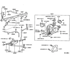 TOYOTA kurovo įpurškimo sklendės tvirtinimo tarpiklis 2227166010