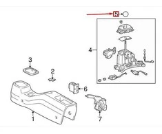 Toyota LEXUS IS XE10 Chromuotas pavarų perjungimo mygtukas 3350453020 33504-53020 NAUJAS ORIGINALUS