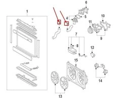 Toyota LEXUS LS XF40 Viršutinė ir Apatinė Radiatoriaus Žarna 1657238100 1657138050 NAUJA ORIGINALI