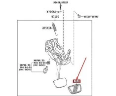 Toyota Lexus originalios stabdžių pedalo guminės pagalvėlės dangtelis LS430 LS460 LS460L 2001-2012 NAUJA