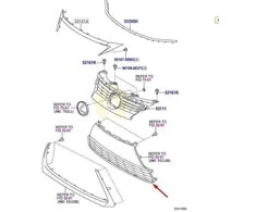 Toyota OEM LEXUS CT 200H PRIEKINIS BAMPERIO APATINIS RADIATORIAUS GROTELĖ 53112-76070 ORIGINALUS