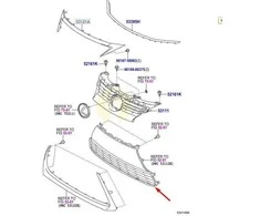 Toyota OEM LEXUS CT 200H PRIEKINIS BAMPERIO APATINIS RADIATORIAUS GROTELĖ 53112-76070 ORIGINALUS