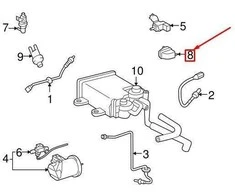 Toyota OEM LEXUS GS S160 KURŠO GARO KRAUJO KELIAS 2381846110 23818-46110 ORIGINALUS