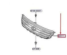 Toyota OEM LEXUS IS XE10 PRIEKINIS SPORTINIS DIZAINO RADIATORIAUS GROTELĖS 5310153040 ORIGINALUS