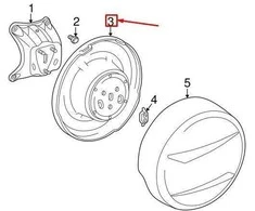 TOYOTA RAV4 XA20 Atsarginė ratai vidinis dangtis 6477342030 64773-42030 NAUJAS ORIGINALUS