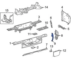 Toyota Sequoia Tundra Galinis Kairys Vidinis Bumperio Dangos Stiprintuvas Originalus 625670C010