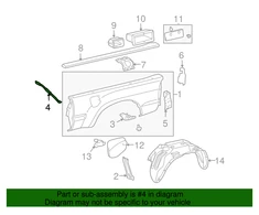 Toyota Tacoma 2005 2016 Kairysis Priekinis Kroviniu Aikštelės Stiprintuvas Originalus 6567204050