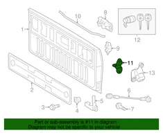 Toyota Tundra 2000 2021 Galinio Vartų Atrakinimo Strikeris Originalus 657680C010