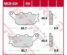TRW MCB634 STABDŽIŲ KALADĖLĖS HONDA KAWASAKI TRIUMPH