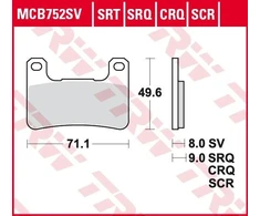 TRW MCB752SV STABDŽIŲ KALADĖLĖS KAWASAKI SUZUKI