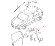 Vag A3 S3 Sportback Desinio Stulpelio Apsauga 8P3853290B1P9 Originalus