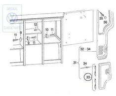 VAG A4 A6 Hinges Set Originalus 701070119A