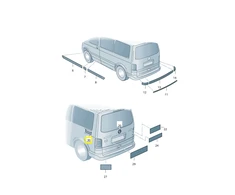 Vag Adhezivinis Užrašas Diamantsilber Tamsus Volkswagen Transporter 7E 2010 2015 Originalus 7E5854433B9ZD