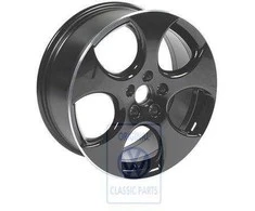 Vag Aliuminio Ratai Glossy Juoda Volkswagen Golf Jetta 2005-2013 Originalus 1K0601025BAAX1