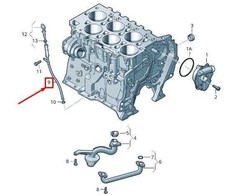 VAG Alynas Ateities Vamzdis Volkswagen Touareg 7P 2011-2018 Originalus 03H115629L